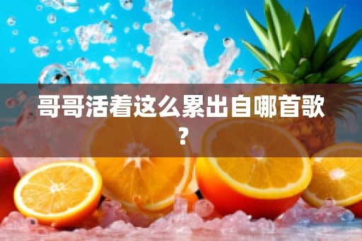 哥哥活着这么累出自哪首歌？