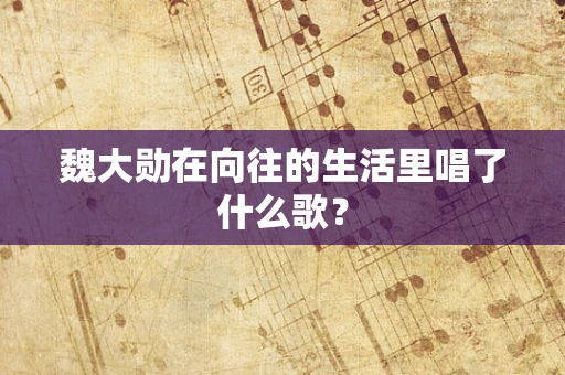 魏大勋在向往的生活里唱了什么歌？