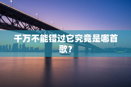 千万不能错过它究竟是哪首歌？