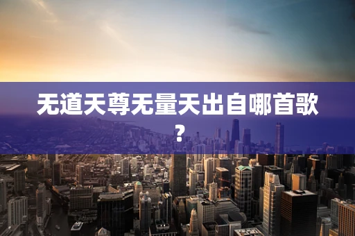 无道天尊无量天出自哪首歌？