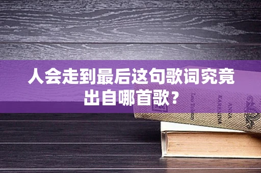 人会走到最后这句歌词究竟出自哪首歌？
