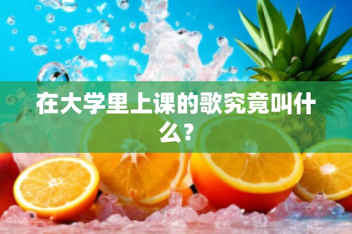 在大学里上课的歌究竟叫什么？