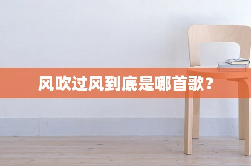 风吹过风到底是哪首歌？