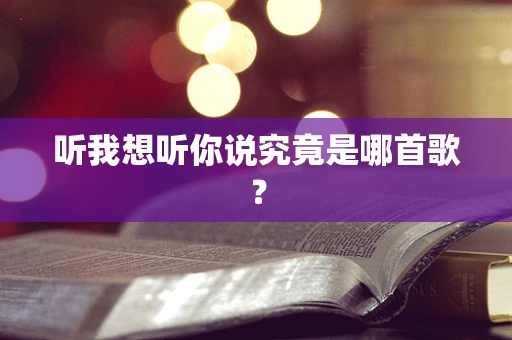 听我想听你说究竟是哪首歌？