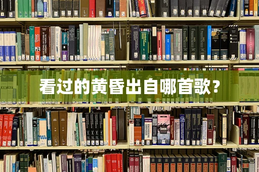 看过的黄昏出自哪首歌？