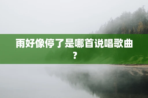 雨好像停了是哪首说唱歌曲？