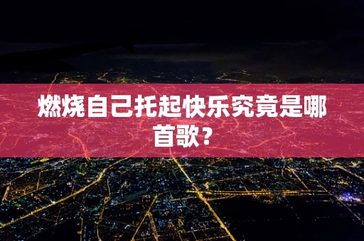 燃烧自己托起快乐究竟是哪首歌？