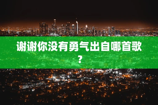 谢谢你没有勇气出自哪首歌？