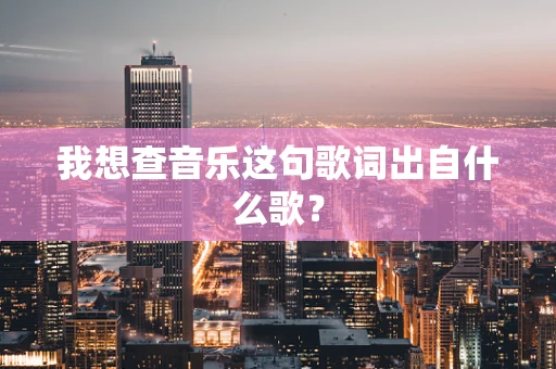 我想查音乐这句歌词出自什么歌？