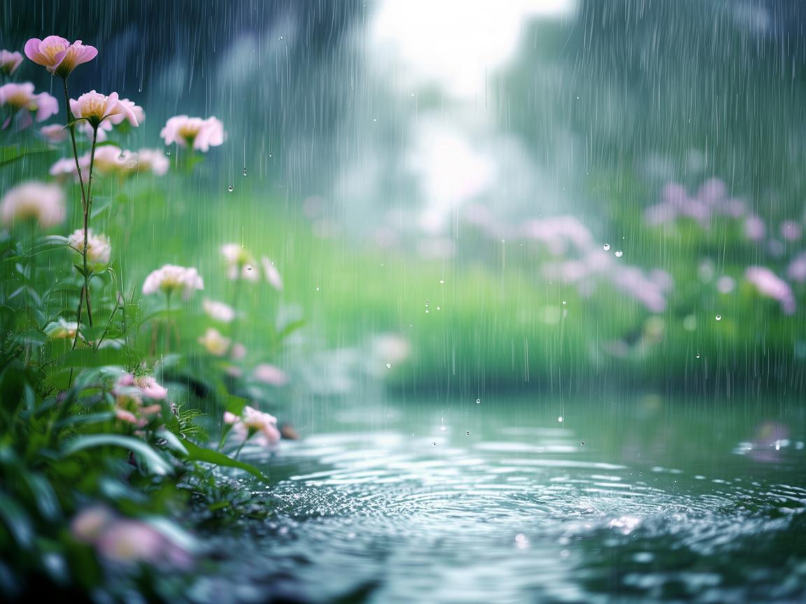 春雨细流淌出自哪首歌？